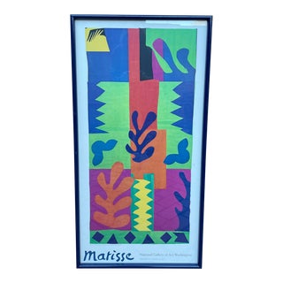 1977 Henri Matisse The Cut Outs The National Gallery of Art Washington Poster, Framed For Sale