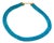345 Carat Natural Sleeping Beauty Turquoise Necklace, Four Strand 14 Karat Gold For Sale