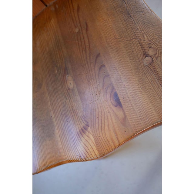 Sculptural Pine Dining Chairs with Keyhole Backs, 1970s, Set of 4 For Sale - Image 9 of 14