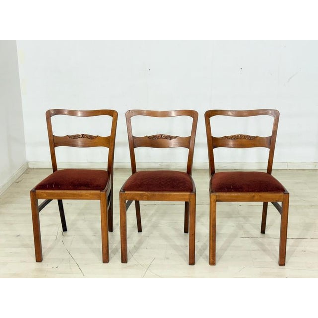 Art Nouveau Dining Chairs, 1920s, Set of 3 For Sale - Image 11 of 11