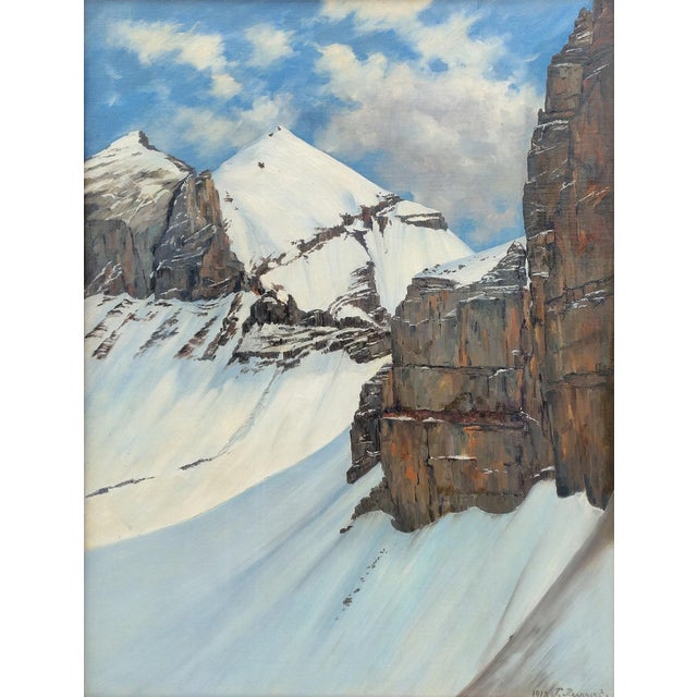 Fritz Ruppert, Mont Blanc, 1913, Oil on Canvas For Sale - Image 14 of 15