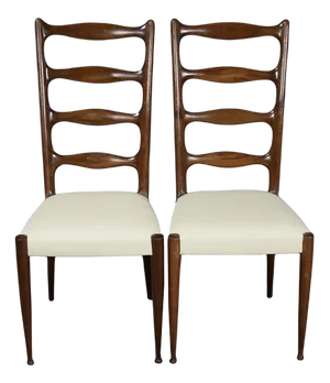 Mid-Century Wooden Dining Chairs by Paolo Buffa, Set of 5
