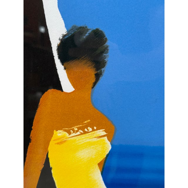 Design Plus Gallery presents a Circa 2002 Adossee a La Mer Lithograph signed by Emile Bellet. Artist Proof Edition 65 of...