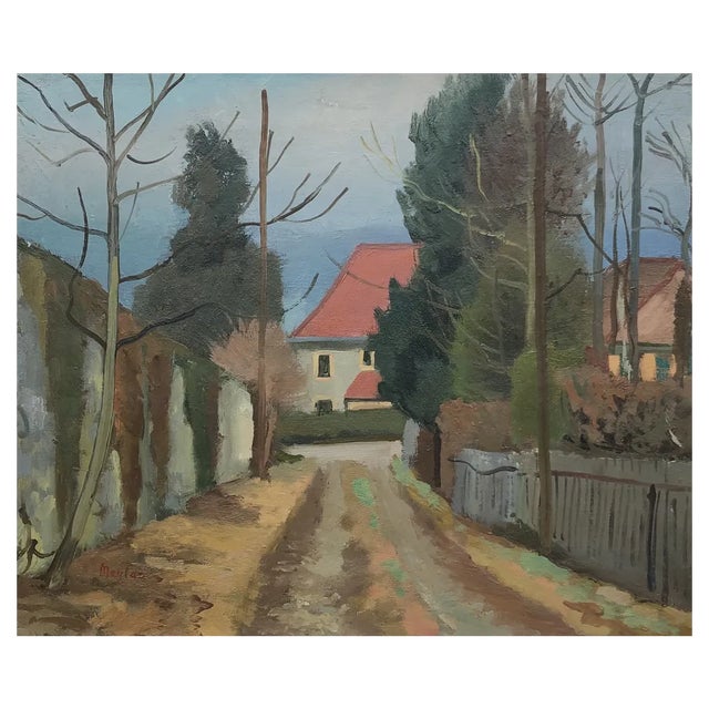 Henry Meylan, Le petit chemin, Oil on Canvas For Sale