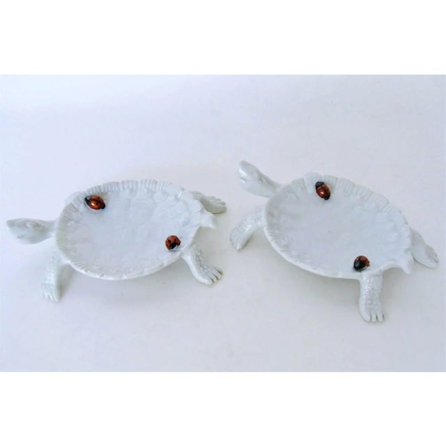 1970s Italian Porcelain Turtle Trinket Dishes -- a Pair For Sale - Image 5 of 5