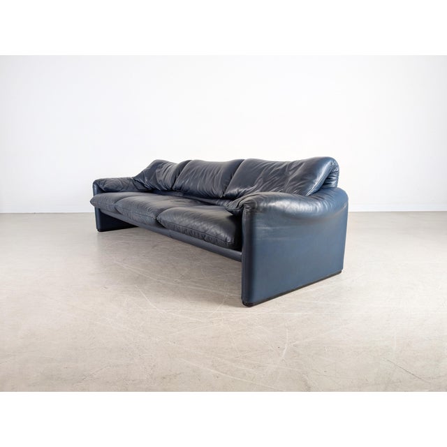 Animal Skin Maralunga Sofa by Magistretti for Cassina For Sale - Image 7 of 12