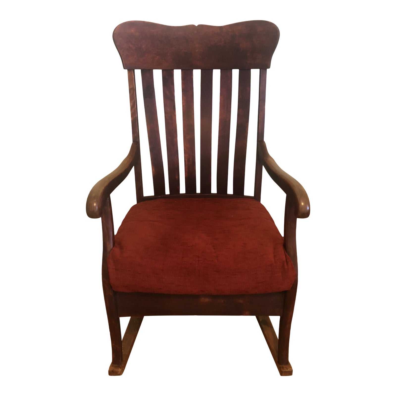 Vintage Wooden Horsehair Rocking Chair Chairish