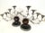 Pewter Floral Candelabra With Glass Accents, Set of Two For Sale - Image 4 of 10