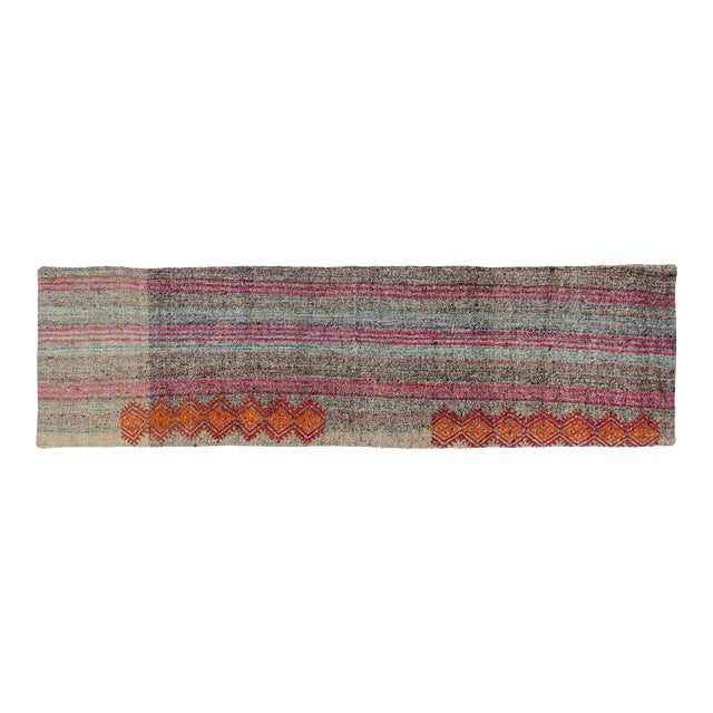 Fleatweave Vintage Runner Rug For Sale