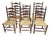 Pennsylvania House Solid Cherry Set of Six Ladder Back Rush Seat Chairs. For Sale