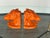 1970s Pair of Orange Lacquered Horse Head Bookends For Sale In Miami - Image 6 of 7