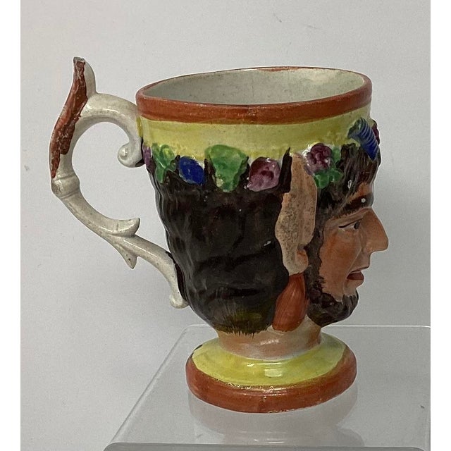 Staffordshire Antique Pearlware Staffordshire Satyr Mug. For Sale - Image 4 of 6