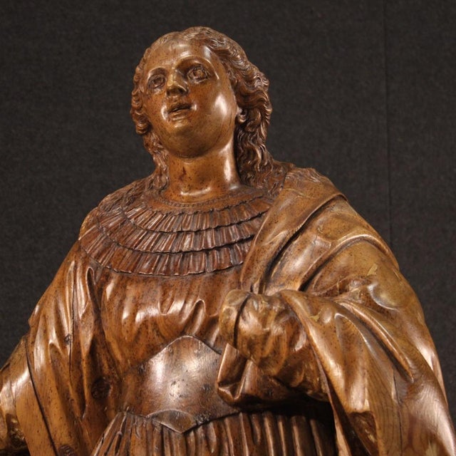 German Artist, Sculpture of Saint, 1780, Pine For Sale - Image 9 of 13