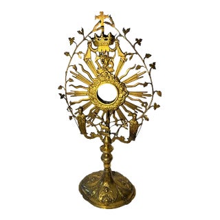 Late 18th Century Gilded Italian Monstrance For Sale