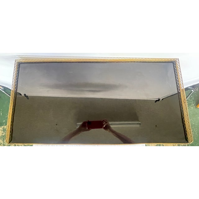 Black Glass & Gallery Cocktail Table Attributed to Maison Jansen, 1940 For Sale - Image 11 of 18