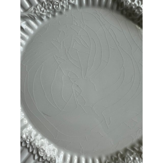 1990s Tiffany & Co. White Garland Dessert/Salad Plates - Set of 8. Perfect to hang on the wall or to use. NOTE: These...