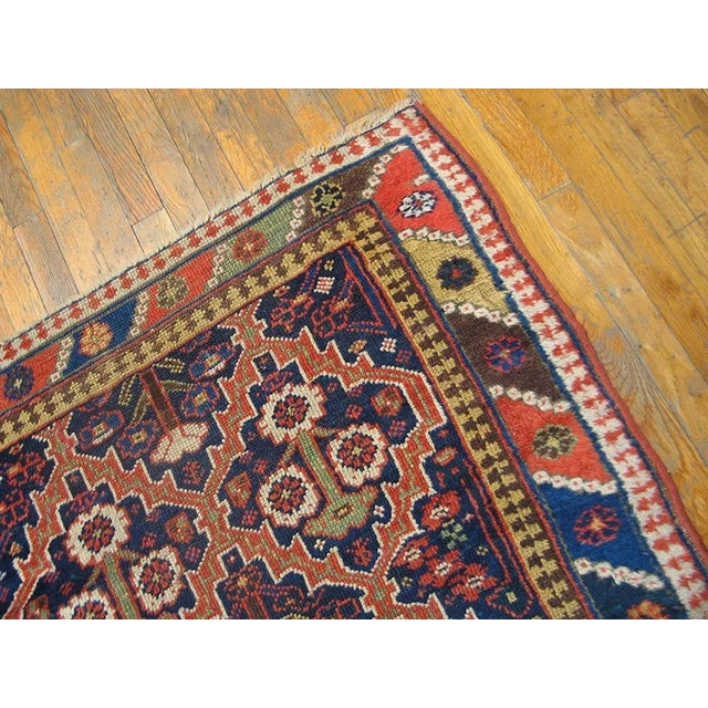 Traditional Beautiful Blue and Red Color With Geometric Design Antique N W Persian Rug For Sale - Image 3 of 7
