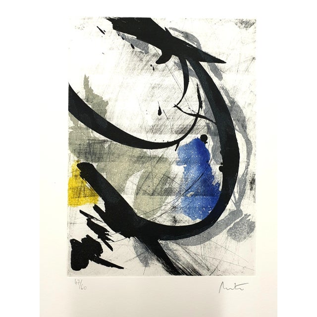 Abstract Composition -Etching by Jean Miotte, 1994 For Sale