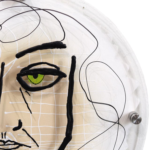 Figurative EchoLayer: Me - Abstract Expressionist Figurative Portrait Layered Original Artwork by Soren Grau For Sale - Image 3 of 10