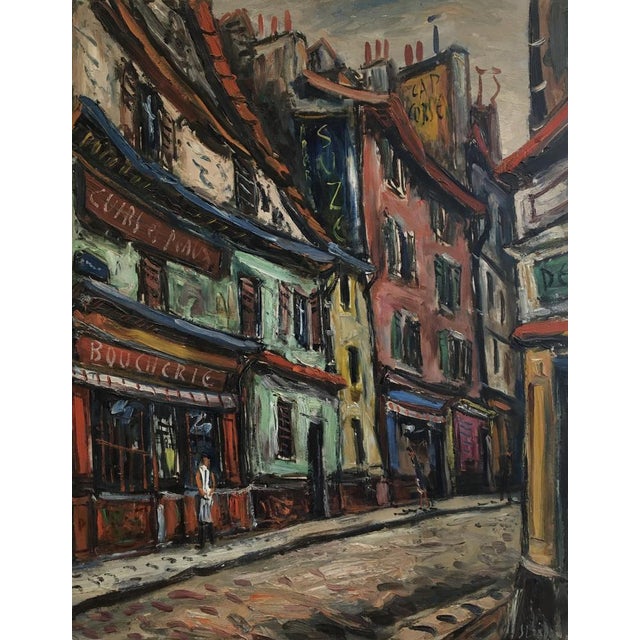 Fritz Strebel, Rue du Pot de Fer, Vieux Paris, Oil on Wood For Sale - Image 10 of 10