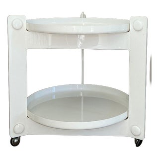 White Trolley by Luigi Massoni for Guzzini For Sale