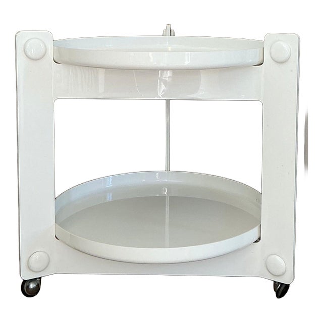White Trolley by Luigi Massoni for Guzzini For Sale