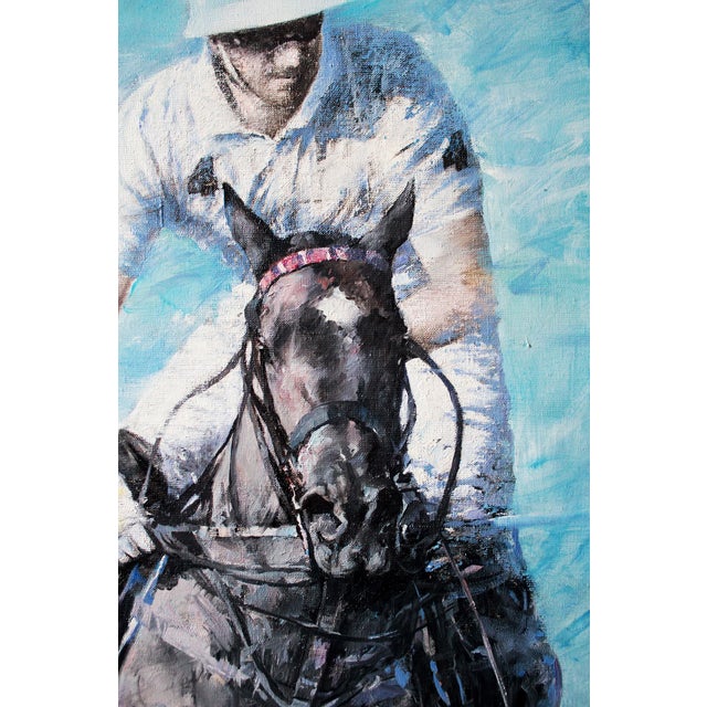 Artist Andrei Sitsko 'Man and Horse' Modern Original Painting For Sale - Image 4 of 10