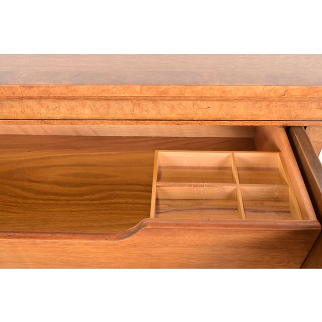 Brown Thomasville French Regency Louis XVI Walnut and Burl Wood Gentleman's Chest, Circa 1960s For Sale - Image 8 of 15