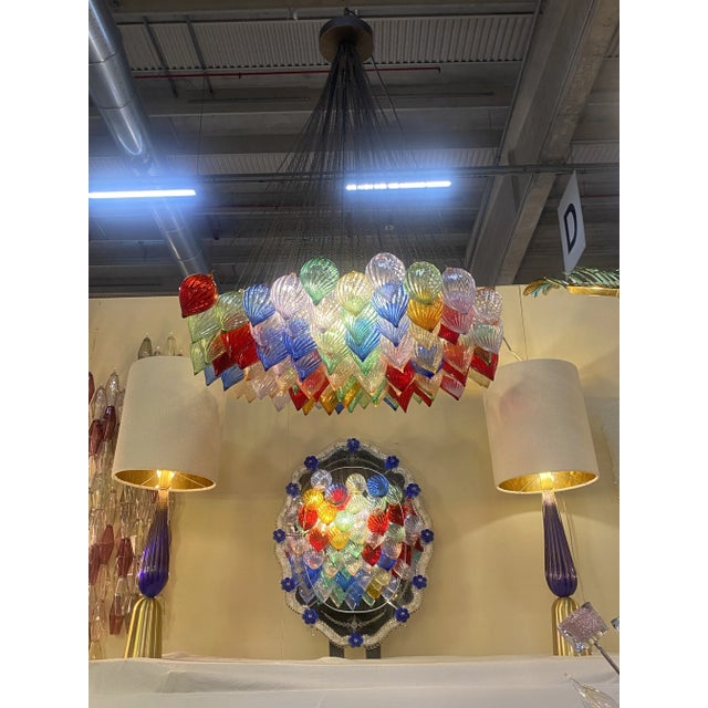 Multicolored Murano Style Glass Drops Chandelier by Simoeng For Sale - Image 9 of 12