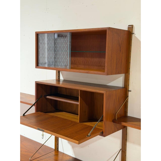 In Style of Poul Cadovius Royal System Teak Modular Wall Unit Danish Mid-Century Modern 1960s For Sale - Image 16 of 17