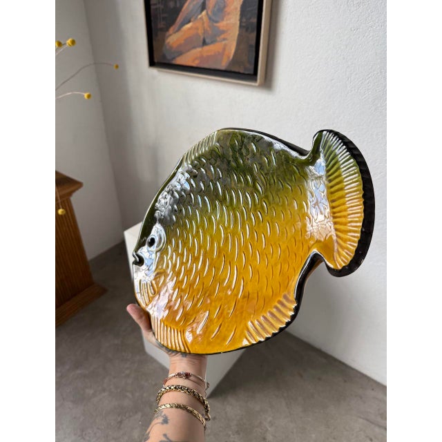 1980s Vallauris Fish Serving Plate, 1980s For Sale - Image 5 of 16