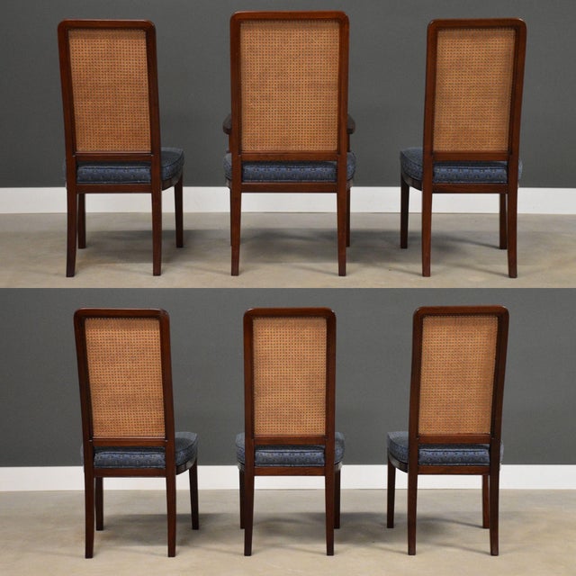 Mahogany and Cane Dining Chairs - Set of 6 For Sale - Image 4 of 9