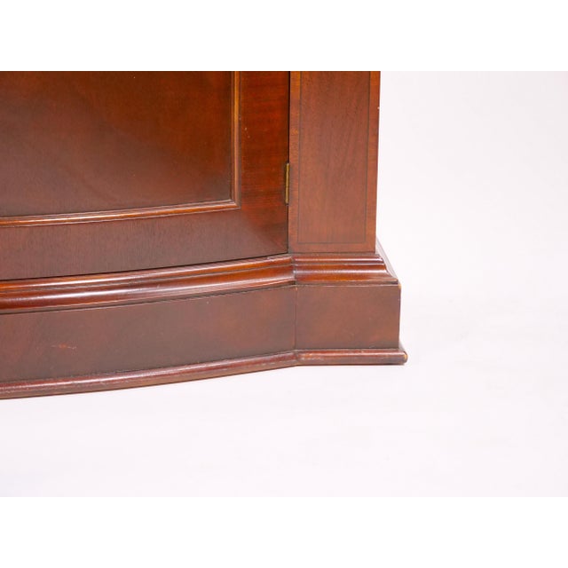 Early 20th Century Mahogany Wood Demilune Shape Historical Charleston Cabinet For Sale - Image 15 of 16