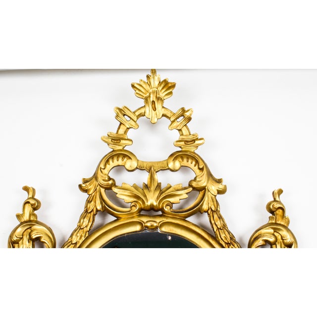 Gold Antique Florentine Rococo Giltwood Mirrors, 1800s, Set of 2 For Sale - Image 8 of 18