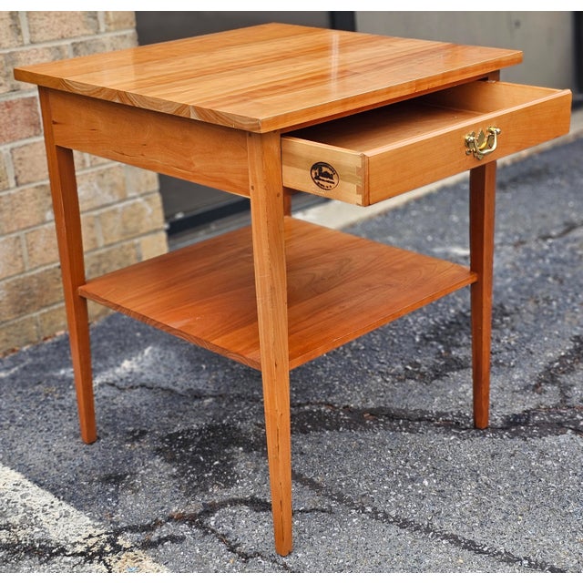 Late 20th Century 20th Century Suters Reproductions Federal Style Solid Cherry Side Table For Sale - Image 5 of 10