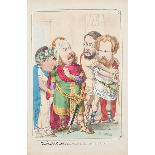 Parody of the Orestes - Lithograph by A. Maganaro - 1872 1872 For Sale