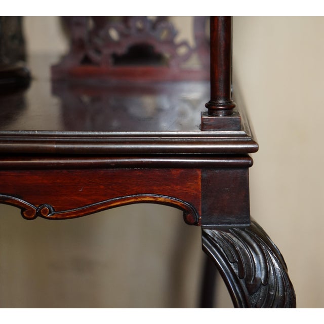 Wood Antique Victorian Aesthetic Movement Hardwood Revolving Bookcase Book Table, 1880 For Sale - Image 7 of 15