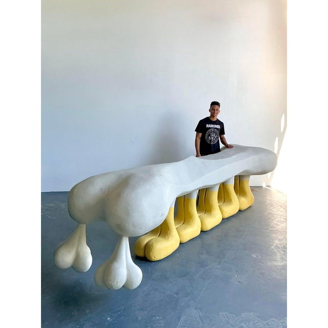 Plastic Vintage Boho Alain Sechas Monumental Abstract Sculpture For Sale - Image 7 of 8