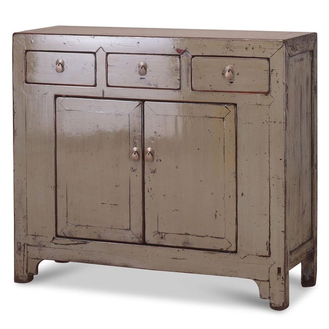 Gray Lacquer Storage Cabinet For Sale - Image 6 of 6