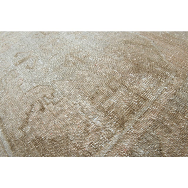 1970s Vintage Handmade Wool Cotton Turkish Beige Runner Rug For Sale - Image 9 of 11