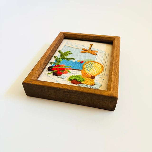 Boho Chic Vintage Living Room Needlepoint For Sale - Image 3 of 8