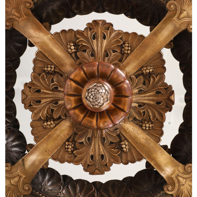 1930's French Bronze Chandelier For Sale - Image 4 of 18