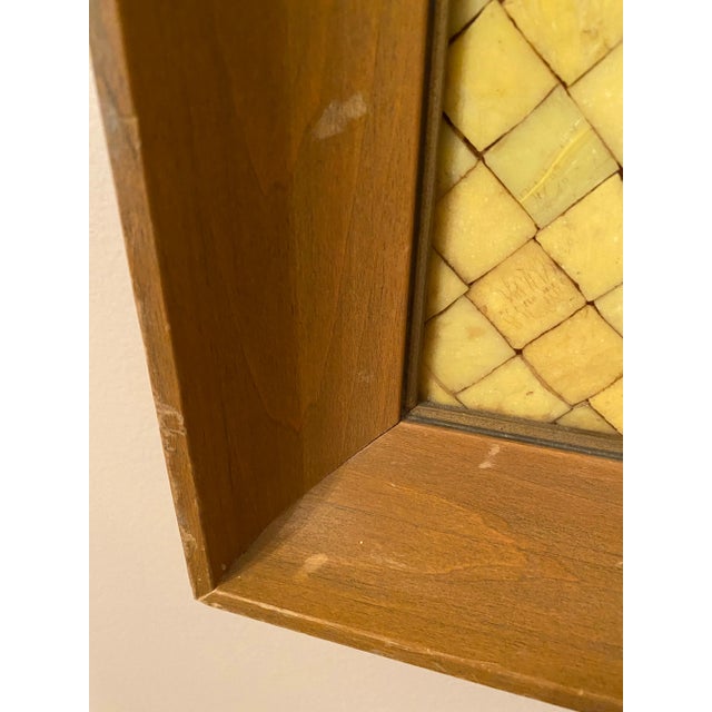 Yellow 1950s California Mosaic Glass Tile Lute Guitar Instrument Musical Picture For Sale - Image 8 of 11