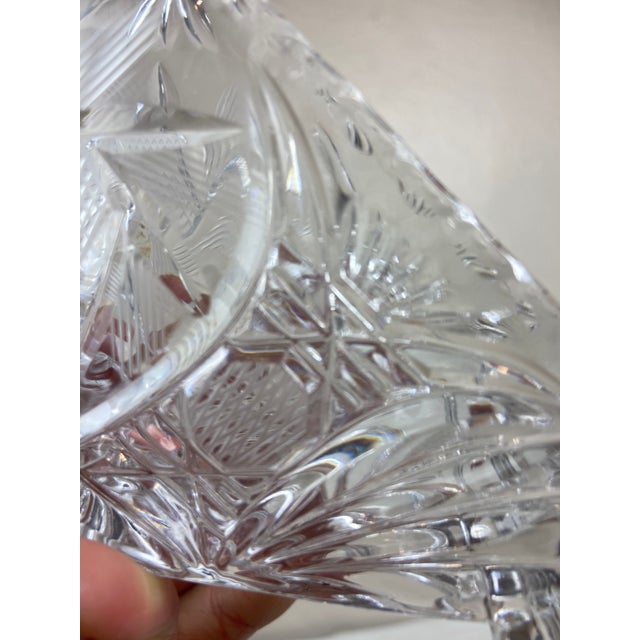 Antique Eleanor Aka Pinwheel Fans American Brilliant Cut Crystal Napkin