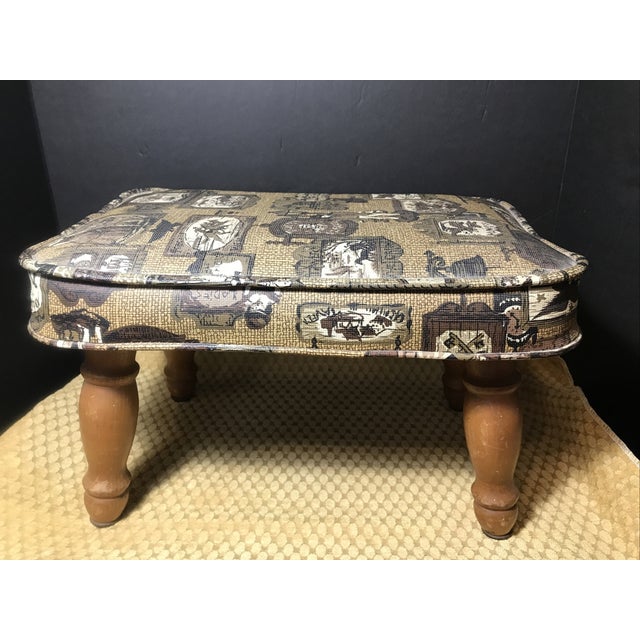 Vintage MCM 60s Babcock Phillips Foot Stool For Sale - Image 4 of 7