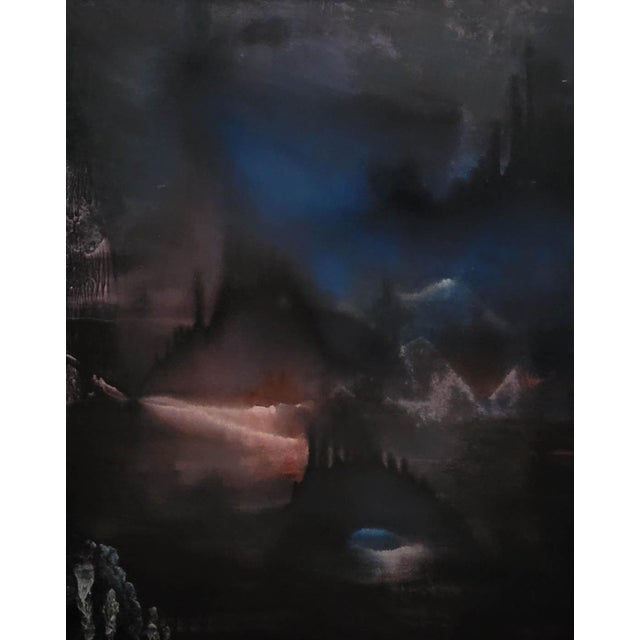 Abstract Lucienne Berthon (1926–2012) – Original Oil on Board, Abstract Landscape For Sale - Image 3 of 7