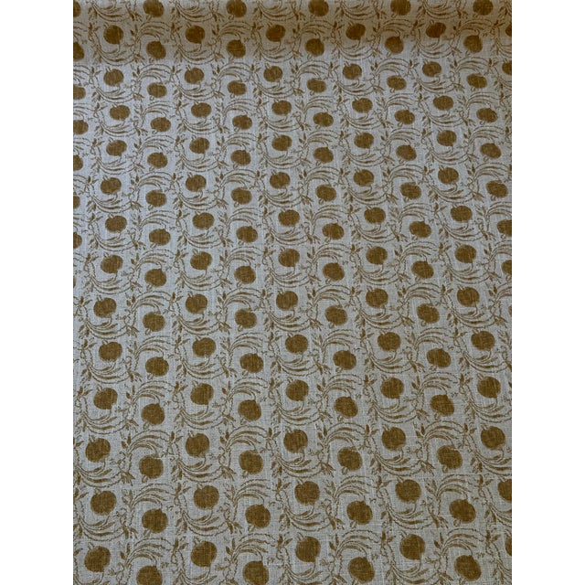 2020s Gp & J Baker Seed Pod Ochre Fabric 3 1/2 Yards For Sale - Image 5 of 5