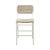 Farmhouse Astrid White Rattan Counter Stool For Sale - Image 3 of 4