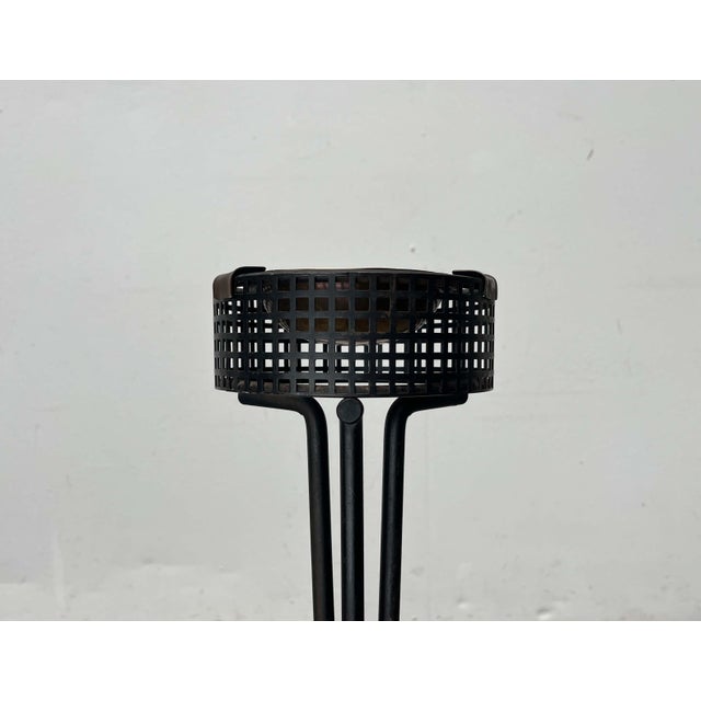 Metal Mid-Century Modern Tripod Standing Ashtray with Perforated Metal, 1960s For Sale - Image 7 of 18