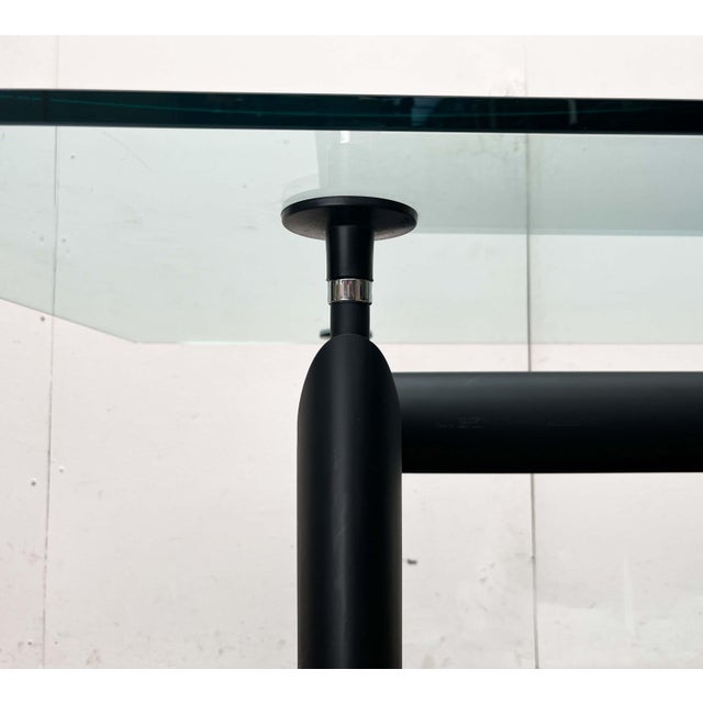 Italian Model LC6 Metal and Glass Dining or Office Table by Le Corbusier, Pierre Jeanneret, Charlotte Perriand for Cassina For Sale - Image 13 of 18
